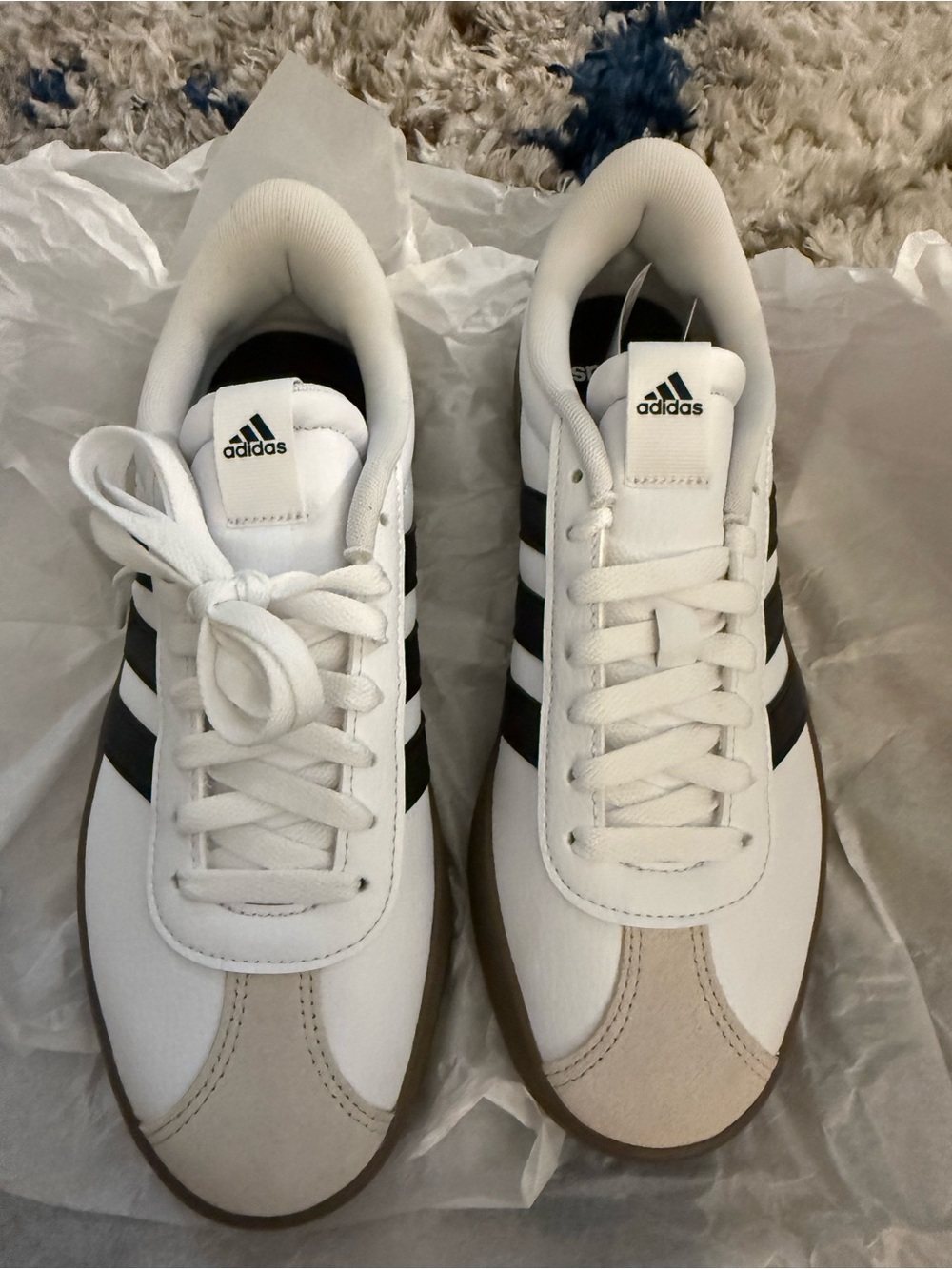 adidas White and Black Classic Retro Sneakers